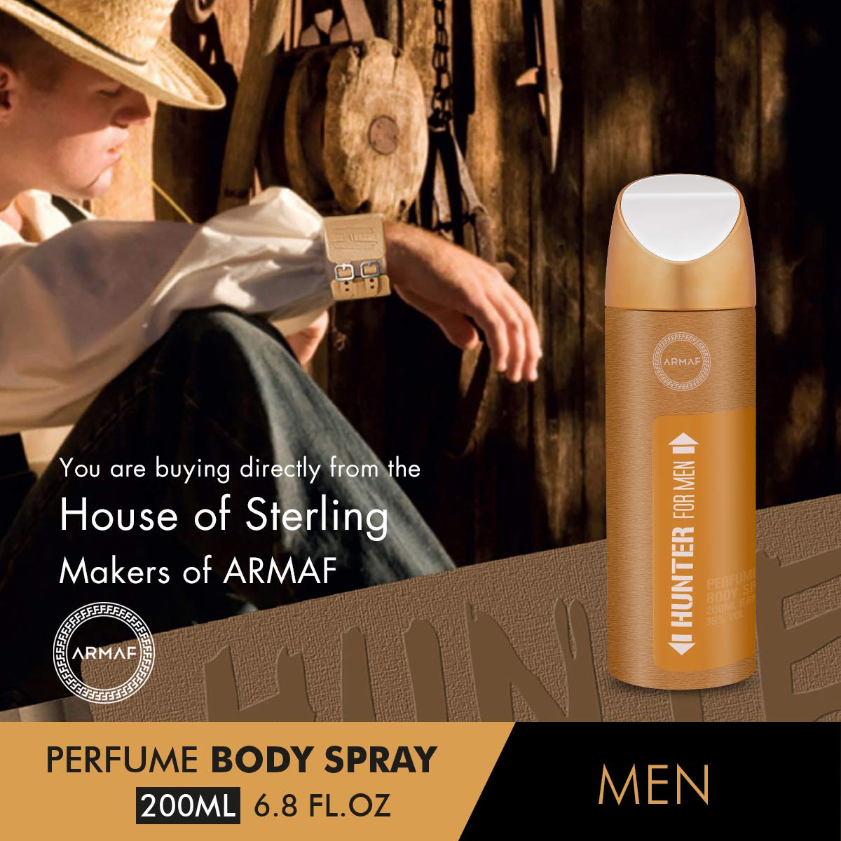 Hunter by Armaf for Men Deodorant Perfume Body Spray - 200ml