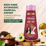Kesh King Hairfall Expert Damage Repair Shampoo with Milk Protein & 21 Ayurvedic Herbs – 340ml