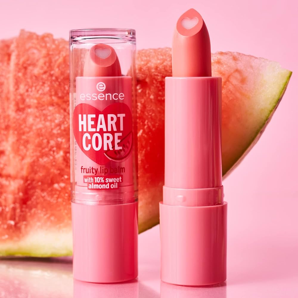 Essence Heart Core Fruity Lip Balm With 10% Sweet Almond Oil