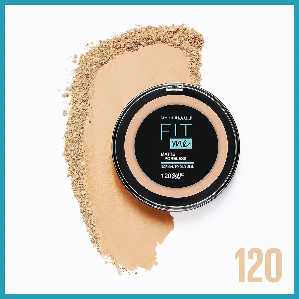 Maybelline Fit Me Matte and Poreless Compact Face Powder - 120, Classic Ivory