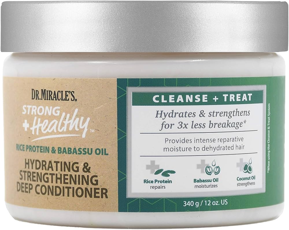 Dr. Miracle's Strong & Healthy Hydrating & Strengthening Deep Conditioner.