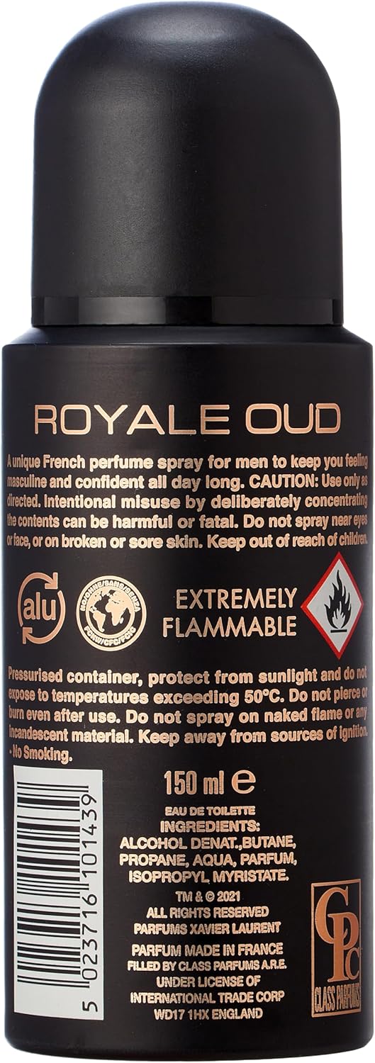 Xavier Laurent Oud XL Deodorant Spray - For Men – 150ml