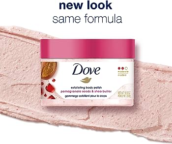 Dove Exfoliating Body Polish Scrub For Silky, Soft Skin Pomegranate&Shea Butter Body Scrub