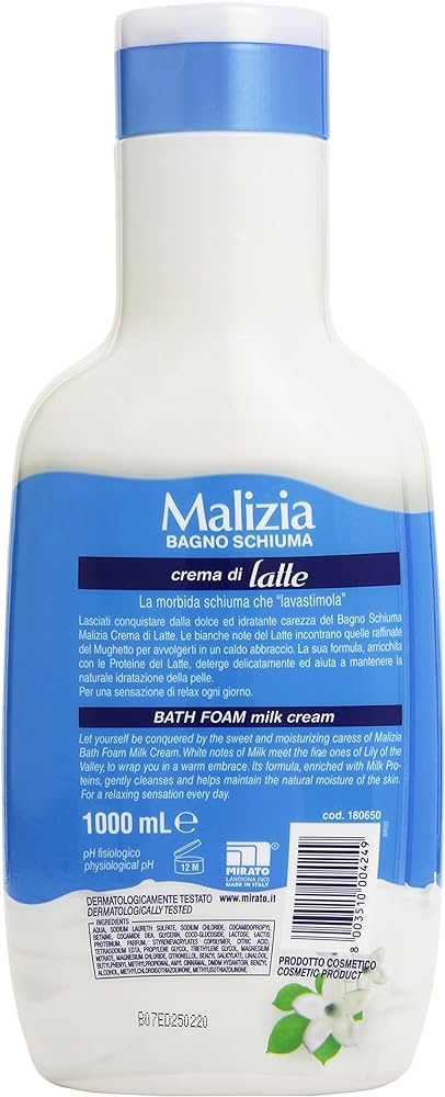 Malizia Bath-Foam - Milk Cream - 1000ml