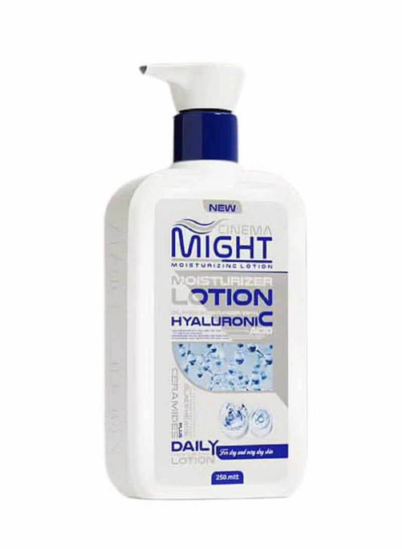 Might Cinema Intensive Hydration Lotion – Daily Face & Body Moisturizer with Hyaluronic Acid & Ceramides for Dry/Very Dry Skin – 250ml