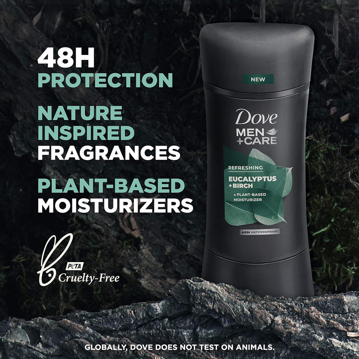 Dove Men+Care Eucalyptus+Birch 0% Deodorant Stick - 74gm