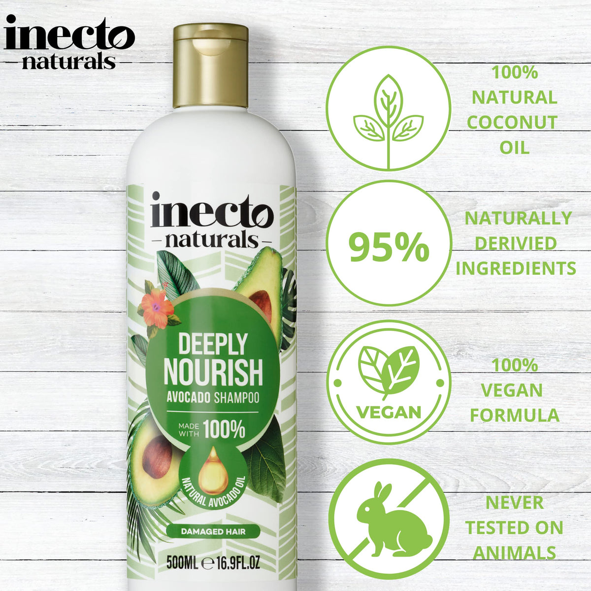 Inecto Natural Avocado Nourishing Avocado Shampoo - 500ml