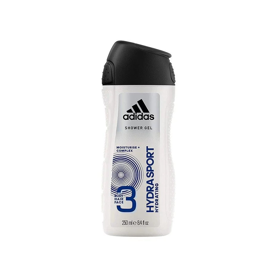 Adidas Hydra Sport Shower Gel for Men, 3 in 1 Body , Hair , Face - 250ml