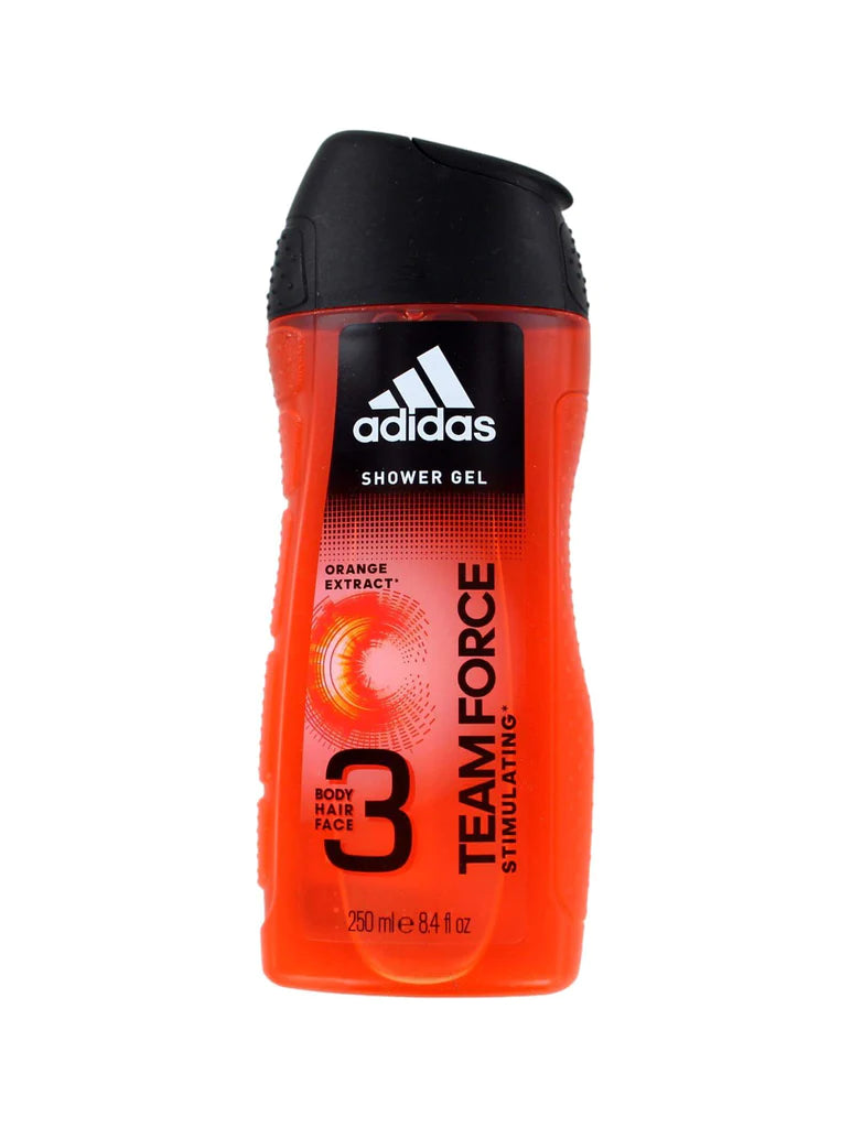 Adidas Team Force 3 In 1 Body, Hair ,Face , Shower Gel For Men, 250ml