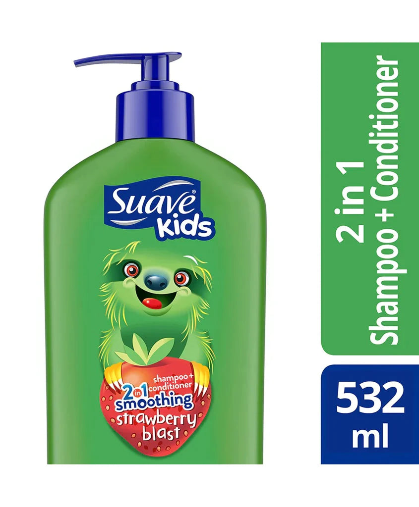Suave Kids 2in1 Shampoo & Conditioner Smoothing Strawberry Blast-532ml