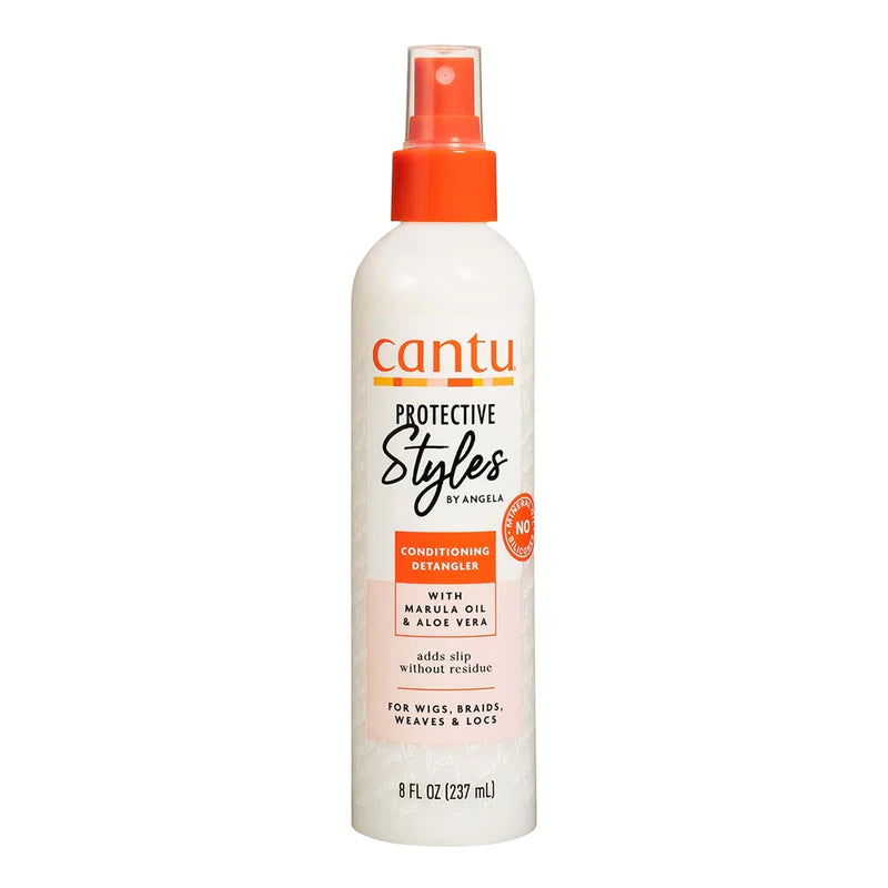 Cantu Protective Styles by Angela Conditioning Detangler with Marula Oil & Aloe Vera-237ml