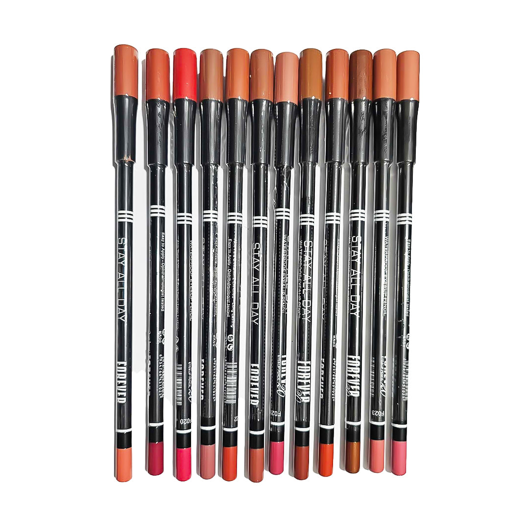 F022 - Forever Stay All Day Eye & Lip Pencil Waterproof - 12Pcs