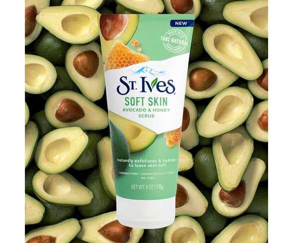 ST.Ives Soft Skin Avocado & Honey Face Scrub - 170gm