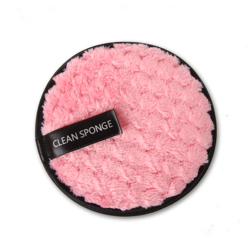 Makeup Remover Pad Reusable Face Cleaning Sponge Cosmetic Puff (Pink)