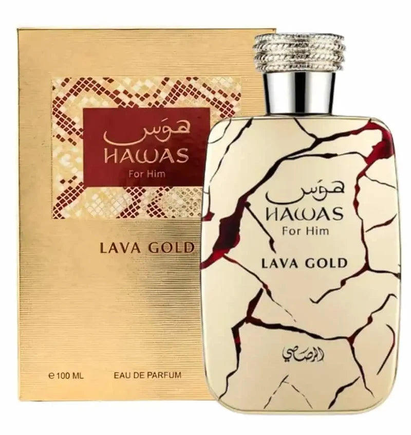 Hawas Lava Gold by Rasasi for Men - Eau de Parfum - 100ml