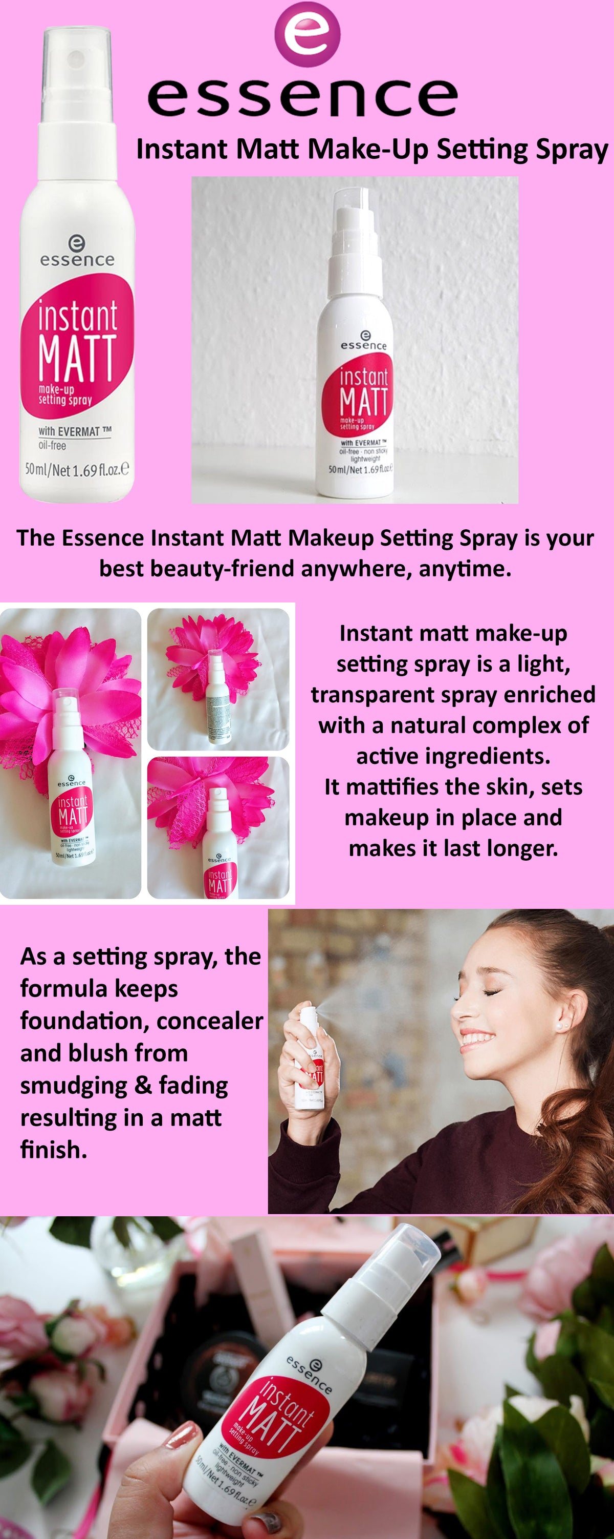 Essence Instant Make -Up Setting Spray - 50ml
