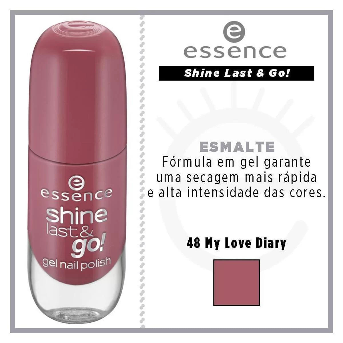 طلاء أظافر جل Essence Shine Last &amp; Go! - 48 My Love Diary