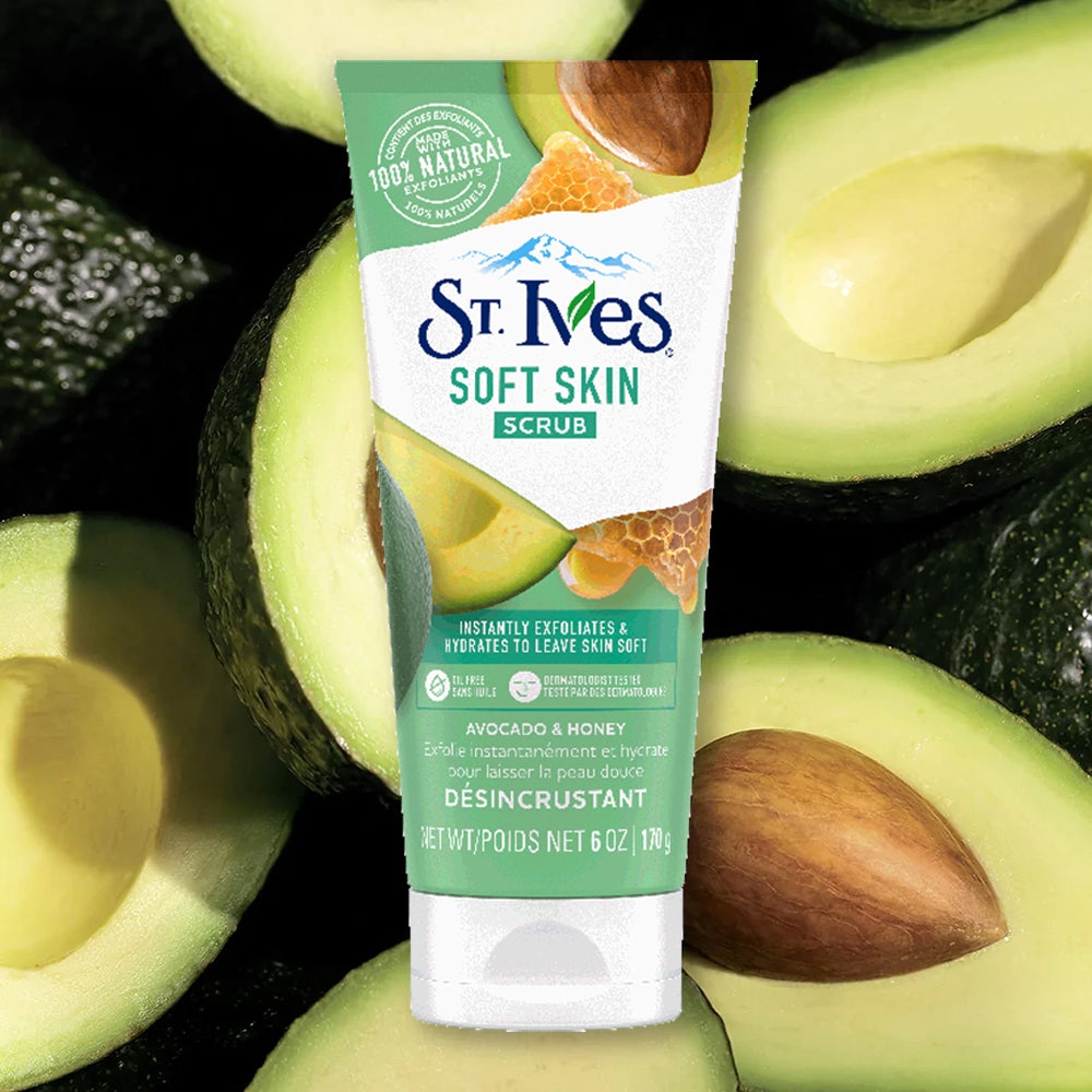 ST.Ives Soft Skin Avocado & Honey Face Scrub - 170gm