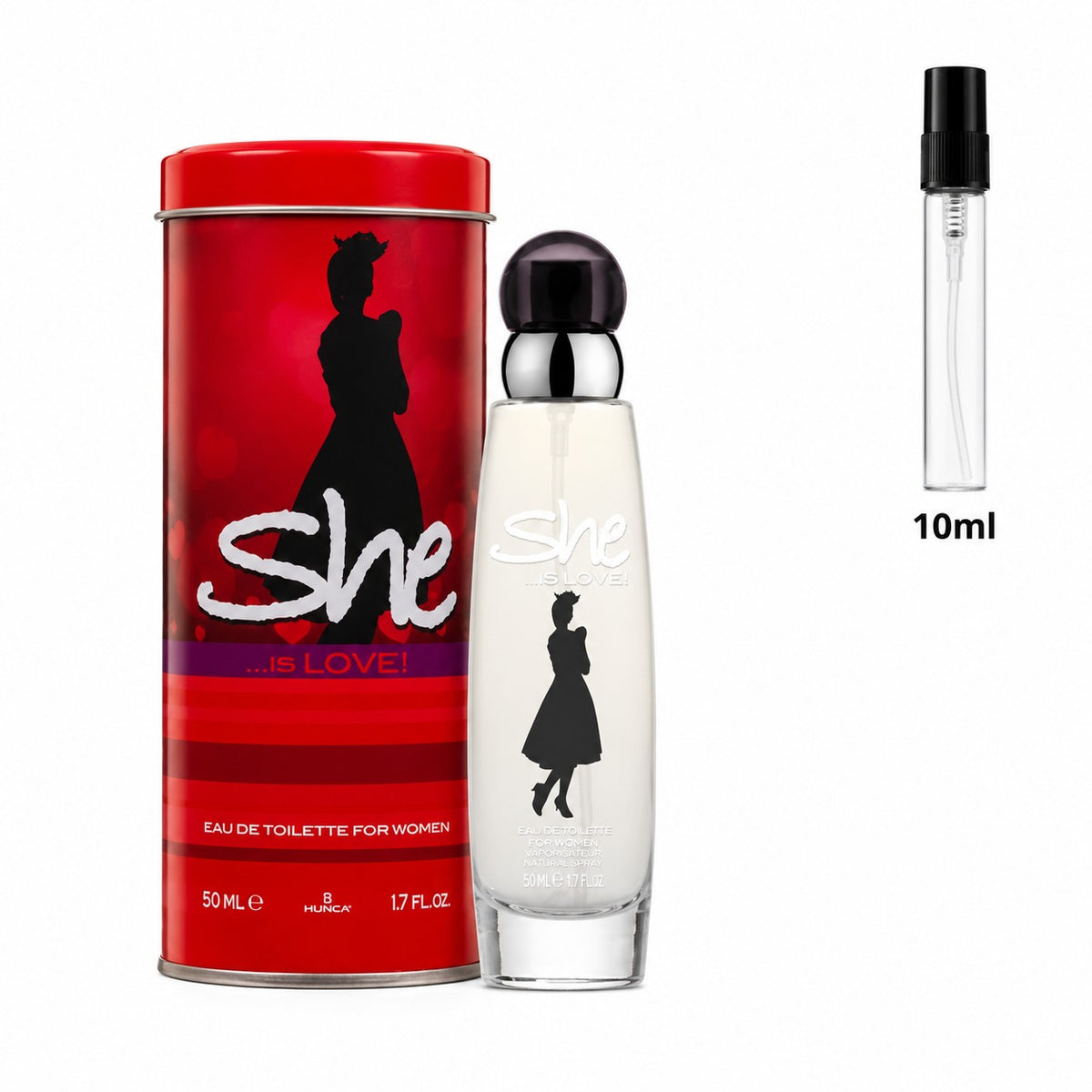 She... is Love! Hunca for Women - Eau De Toilette - 10ml (Decant) (1Pc)