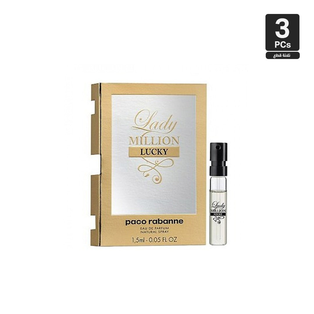 Paco Rabanne Lady Million Lucky for Women - EDP - ( Samples * 3 Pcs ) 1.5ml