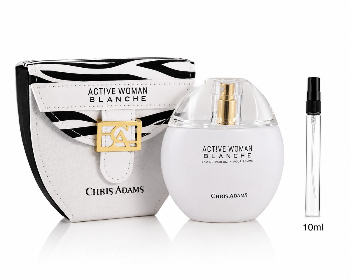 Active Woman Blanche by Chris Adams for Women - Eau de Parfum - 10ml (Decant) (1Pc)