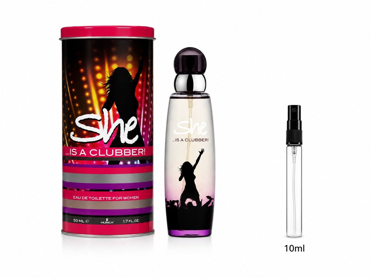 Hunca She Is A Clubber for Women - Eau de Toilette - 10ml (Decant) (1Pc)