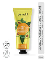 Natural Avocado Hand & Body Cream with Natural Avocado Oil by Dermokil - Made in Turkey- 30ml