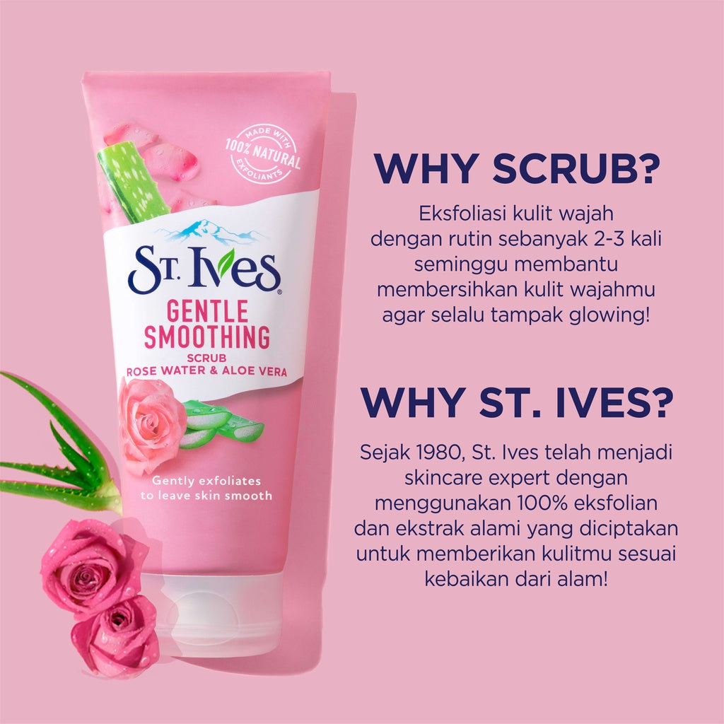 St.Ives Gentle Smoothing Rose Water & Aloe Vera Scrub -170g