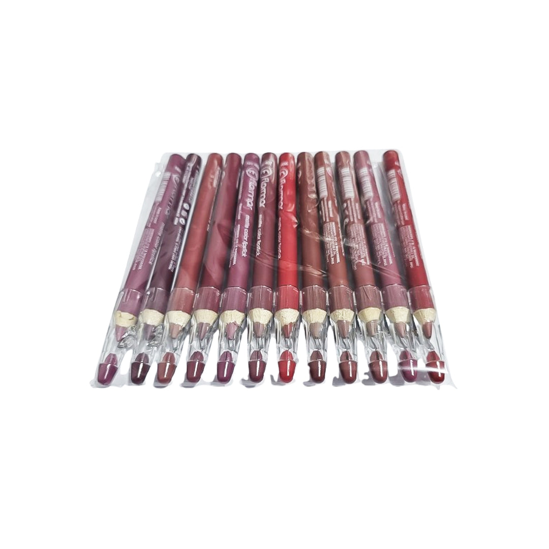 (Made in China) Generic 12 Colors Clear Lipstick Pencil Set - C