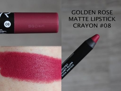 Golden Rose Matte Lipstick Crayon - No:08