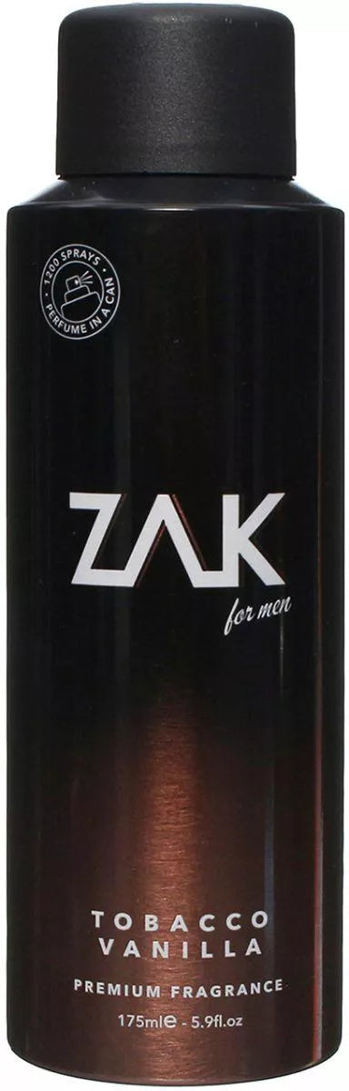 Zak Tobacco Vanilla Perfume Spray for Men - Eau De Toilette- 175ml