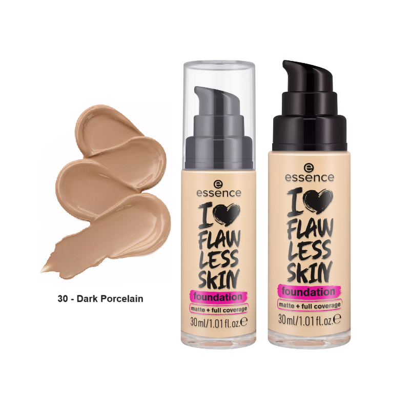 Essence I Love Flawless Skin Foundation Matte & Full Coverage - 30 Dark Porcelain