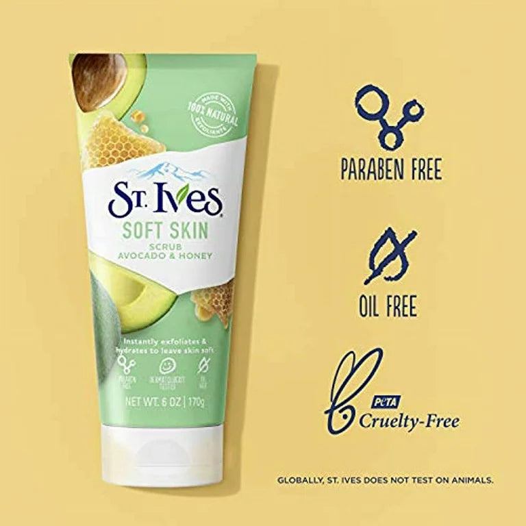 ST.Ives Soft Skin Avocado & Honey Face Scrub - 170gm