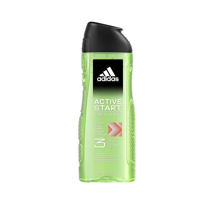 Adidas Revitalising Active Start 3 in 1 Face, Hair & Body Shower Gel -400ml