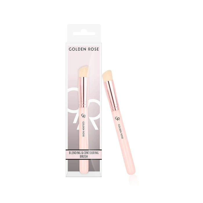 Golden Rose Blending & Contouring Brush – Precision Face Makeup Tool