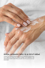 Natural Avocado Hand & Body Cream with Natural Avocado Oil by Dermokil - Made in Turkey- 30ml