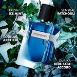 Y Iced Cologne by Yves Saint Laurent for Men - Eau de Toilette Intense - 100ml