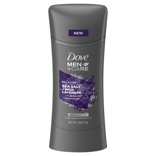 Dove Men+Care Antiperspirant, Relaxing, Sea Salt + Wild Lavender Deodo ...