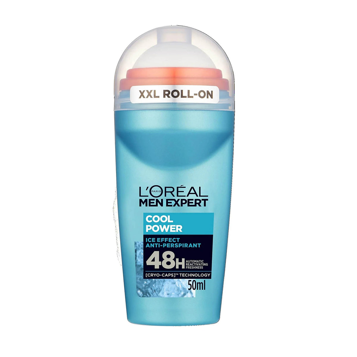 L'oreal XXL Cool Power Ice Effect 48H Automatic Reactivating Freshness Roll on | Cryo-Caps Technology - 50ml