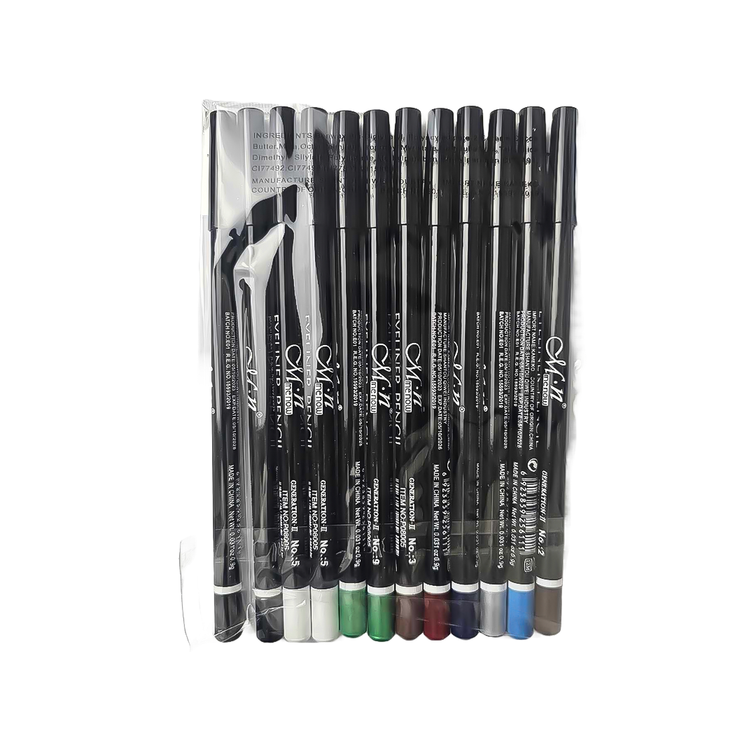Me Now Eyeliners SET Coloured - 12 Pcs (Some colors may be the same)