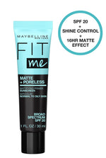 Maybelline New York Fit Me Matte + Poreless Mattifying Face Primer Makeup With Sunscreen, Broad Spectrum SPF 20, Clear