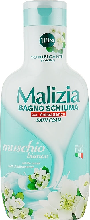 Malizia Bath-Foam - White musk with Anti bacterial - 1000ml