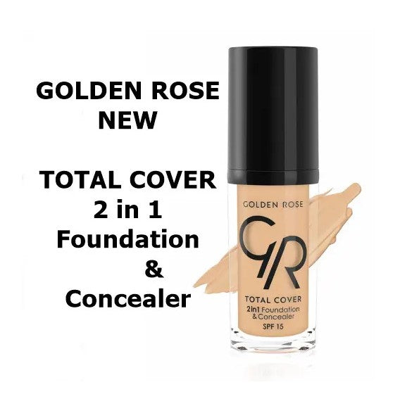 Golden Rose Total Cover 2 IN 1 Foundation & Concealer SPF15 - 05 Cool Sand