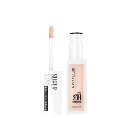 Maybelline New York Super Stay Active Wear Concealer Up to 30H Full Coverage Matte, 10Fair Off White