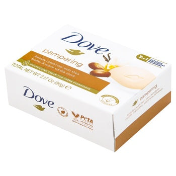 Dove Pampering Beauty Cream Bar with Shea Butter & Warm Vanilla Scent -90 g