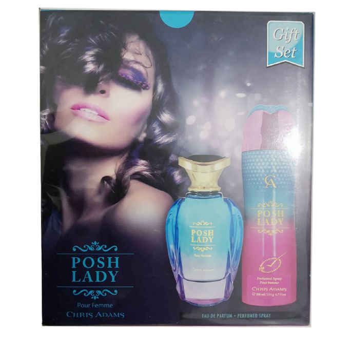 Chris Adams Posh Lady Gift Set For Women - Eau De Parfum - 100Ml + Body Spray - 200ml