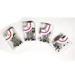 Stainless Black & White Pins - 4 Pcs (Large)