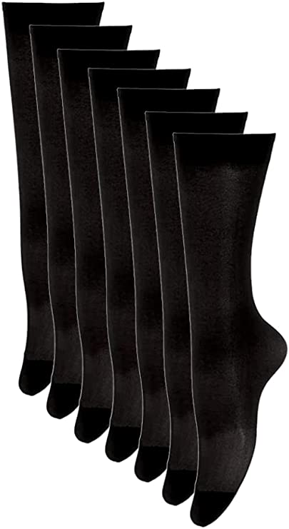 Silvy Pack Of 6 Pairs Of Silvy Knee High Stretch Socks Black