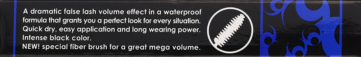 Amanda Mascara Mega Lash Waterproof - Black