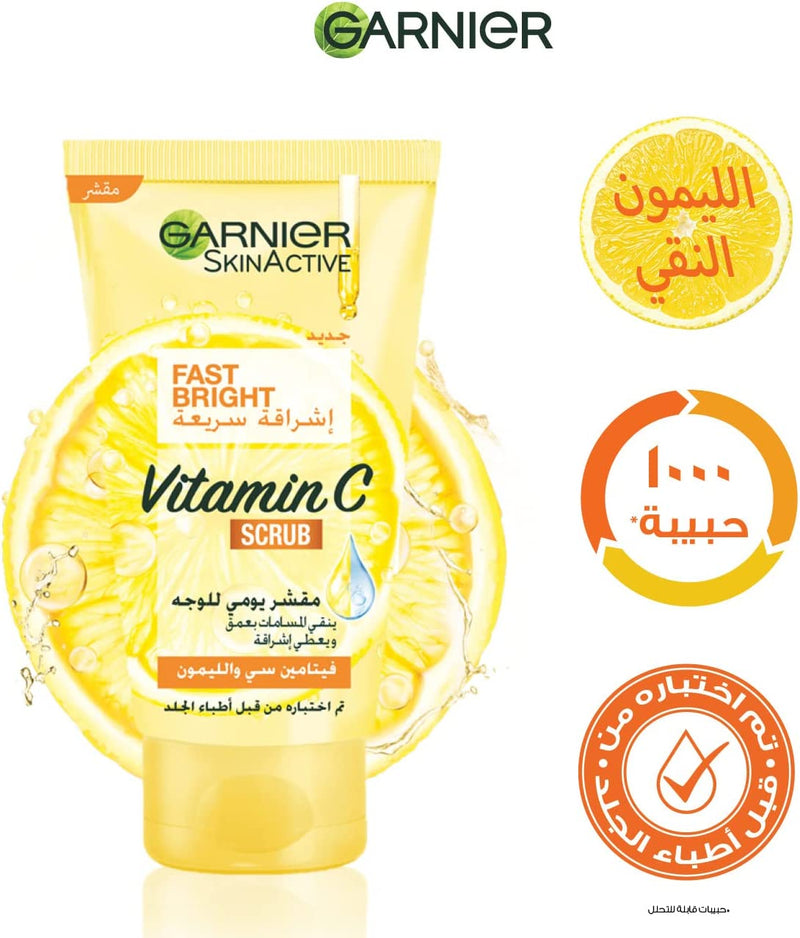 Garnier Fast Bright Vitamin C Daily Scrub – 150ml Skin Care